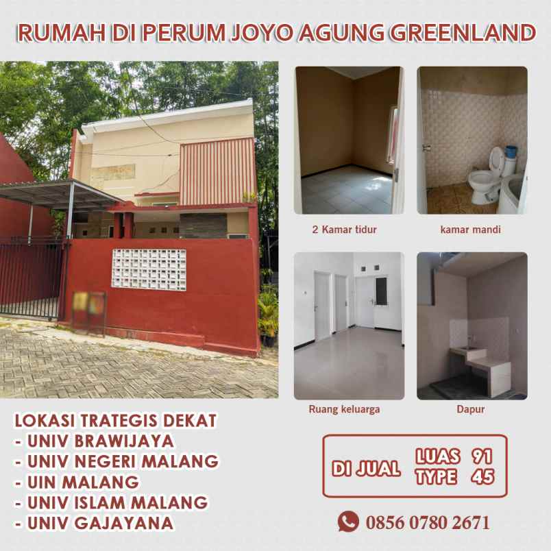 rumah dekat kampus uin unisma malang