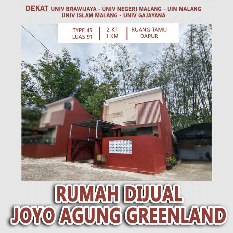 rumah dekat kampus uin unisma malang