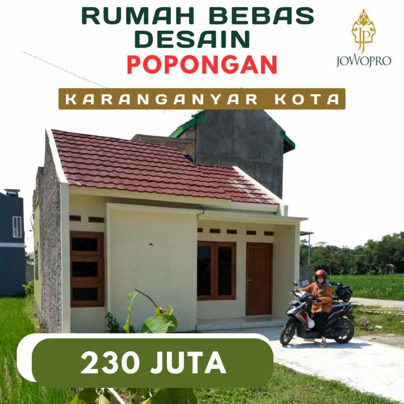 rumah dekat spbu karanganyar di popongan karanganyar