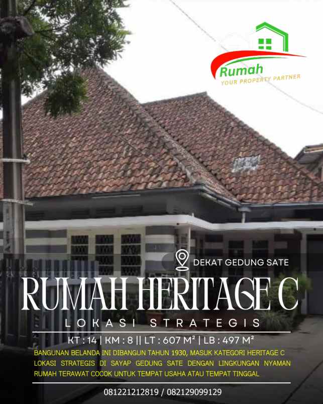 rumah heritage belanda strategis