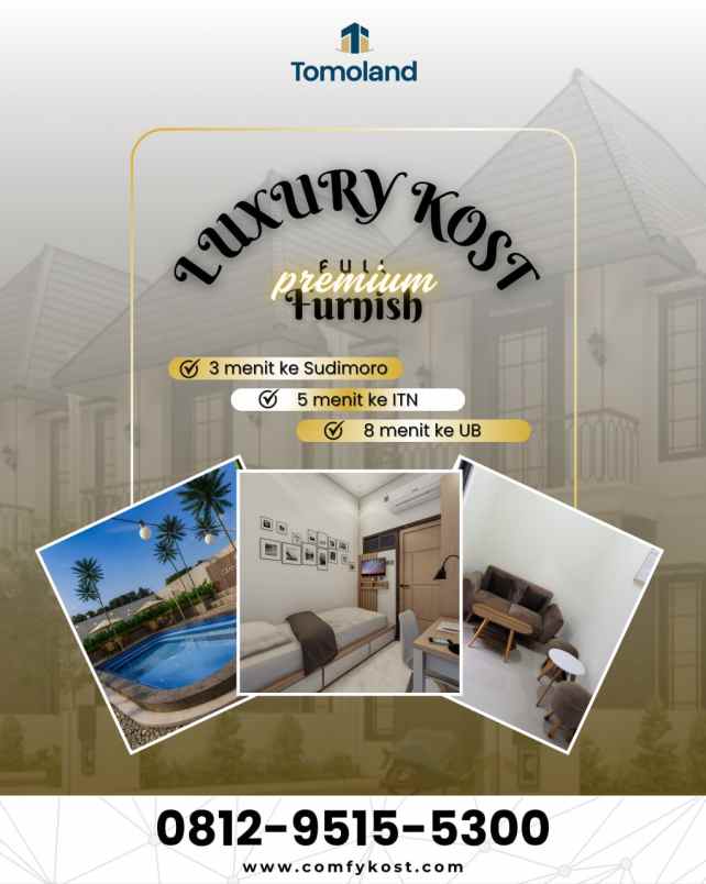 rumah kost dekat kampus ub malang 8 kamar harga 1m