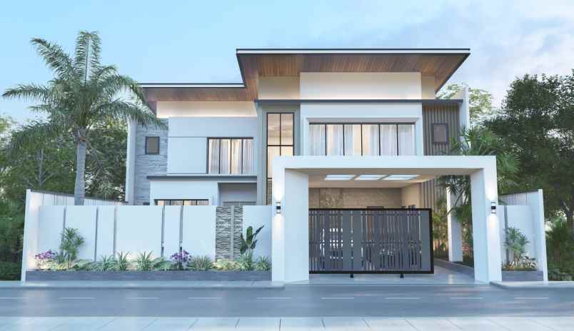 rumah luxury bebas design di kawasan komplek pemda