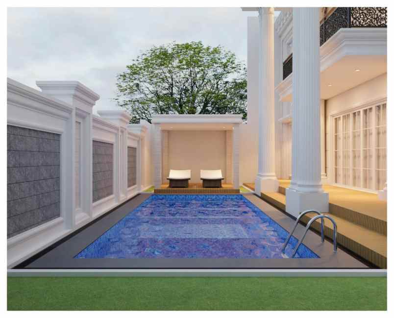 rumah luxury bebas design di kawasan komplek pemda