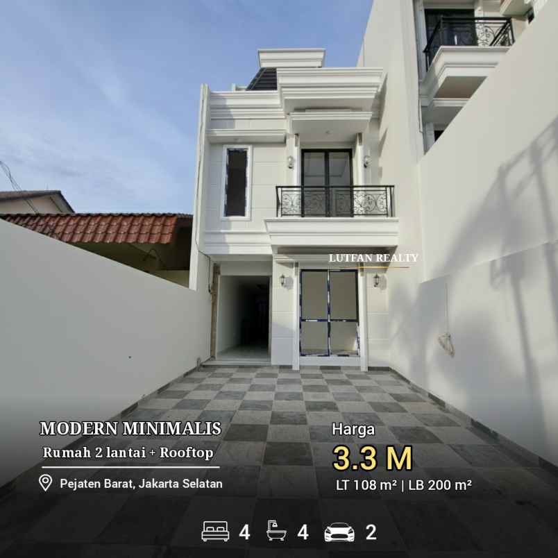 rumah modern minimalis pejaten barat