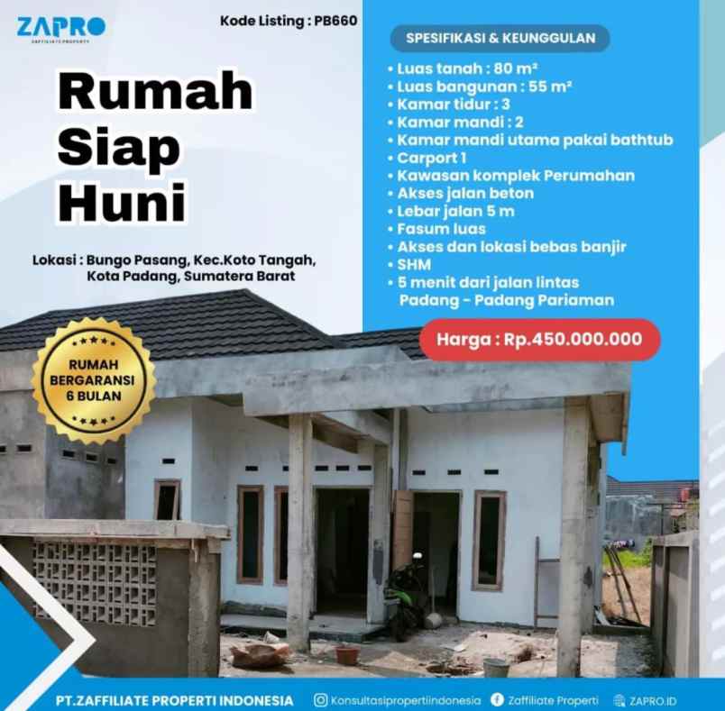 rumah siap huni bergaransi