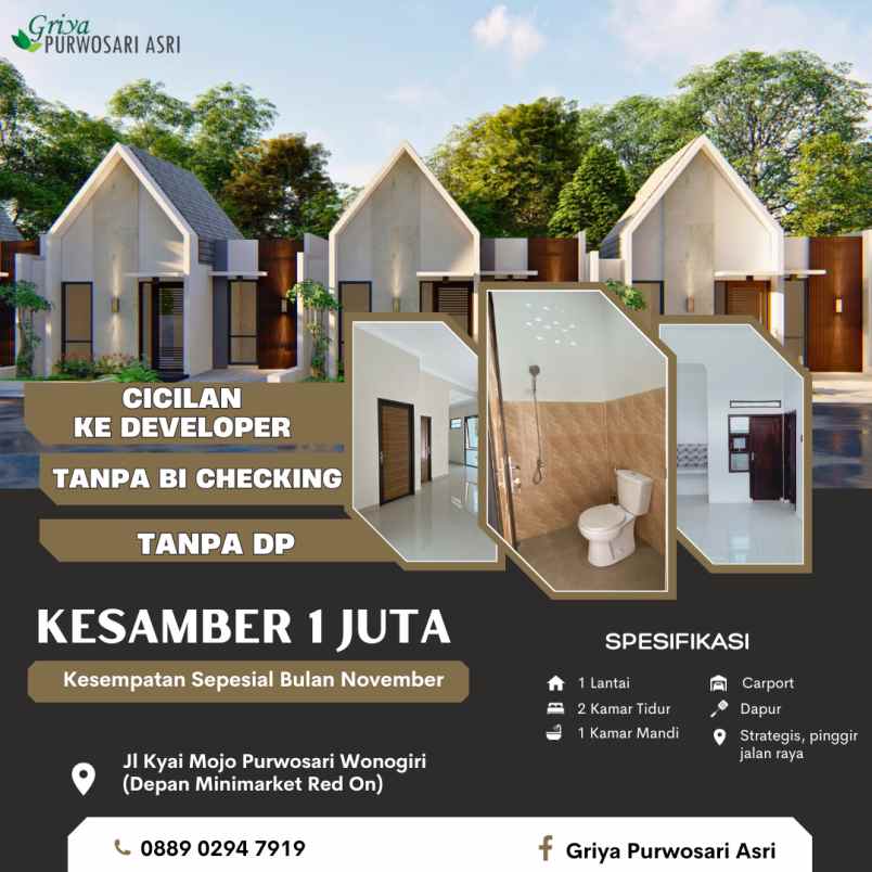 rumah wonogiri tanpa bi checking