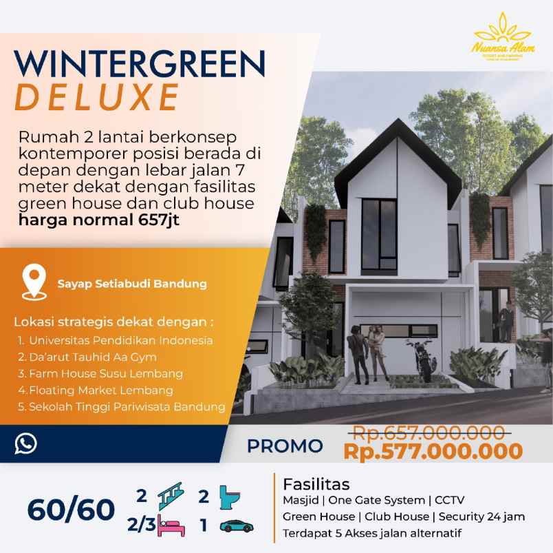 runah minimalis modern di lembang bandung