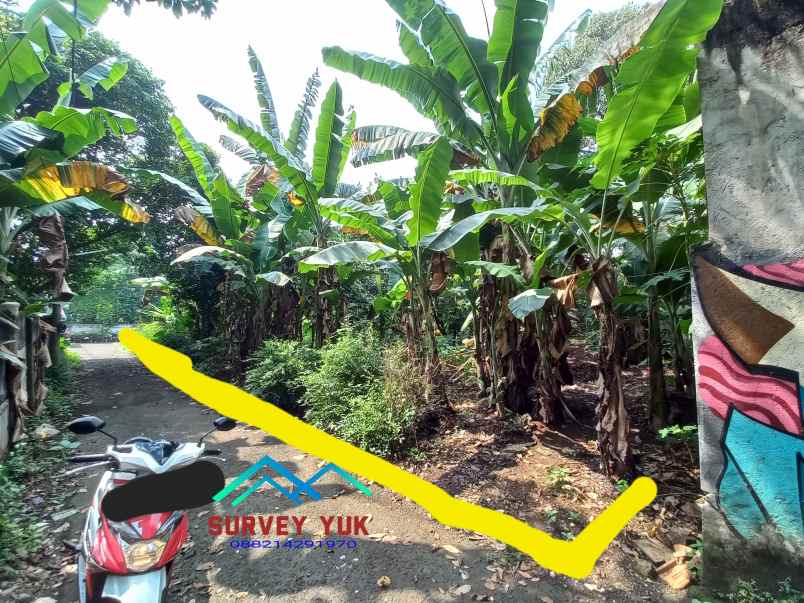 tanah 1000 m2 akses mobil strategis dekat st pd ranji