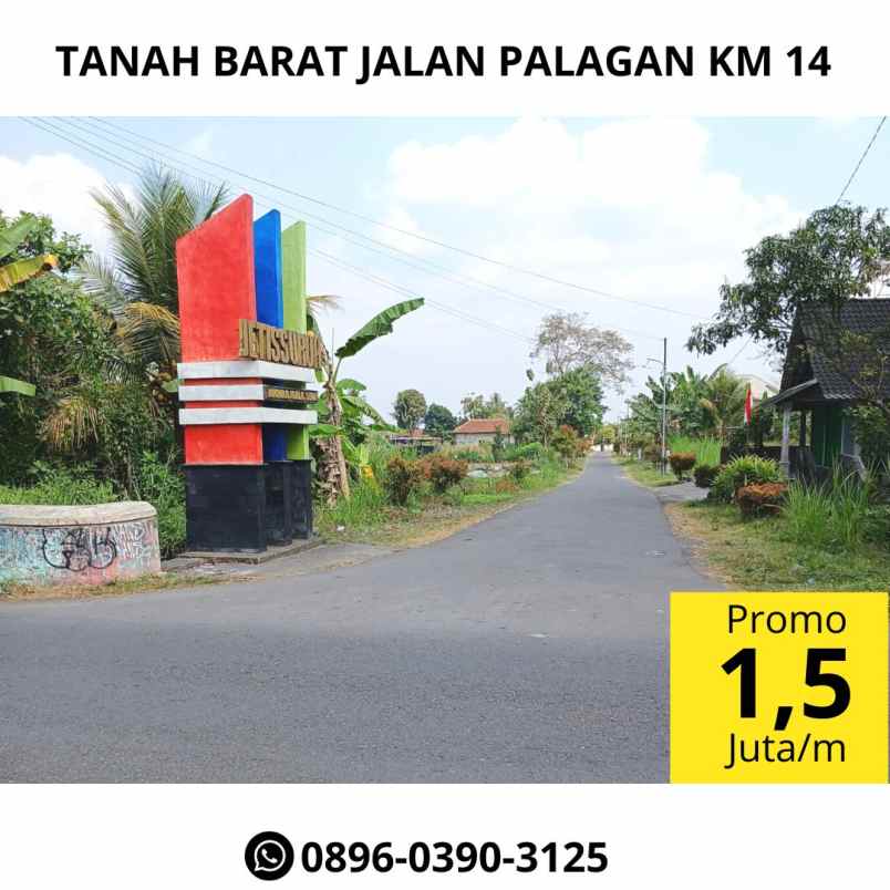 tanah di ngaglik sleman dekat jalan palagan km 14