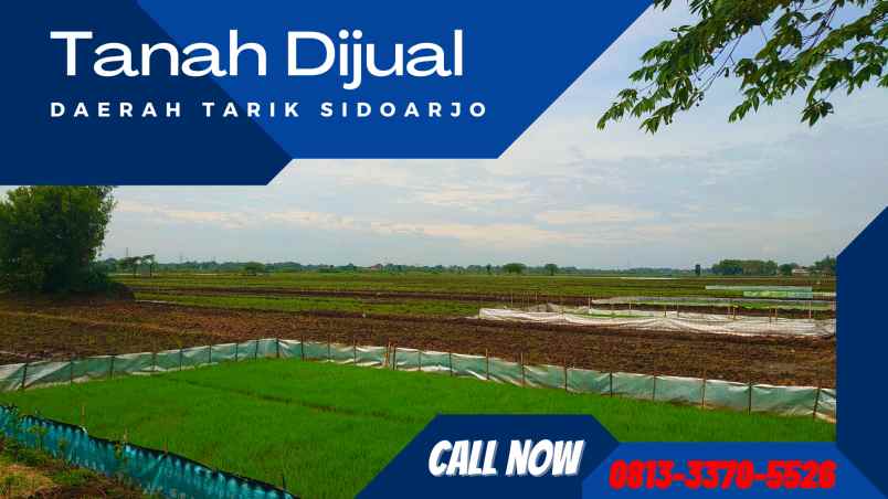 tanah dijual di tarik sidoarjo lokasi strategis