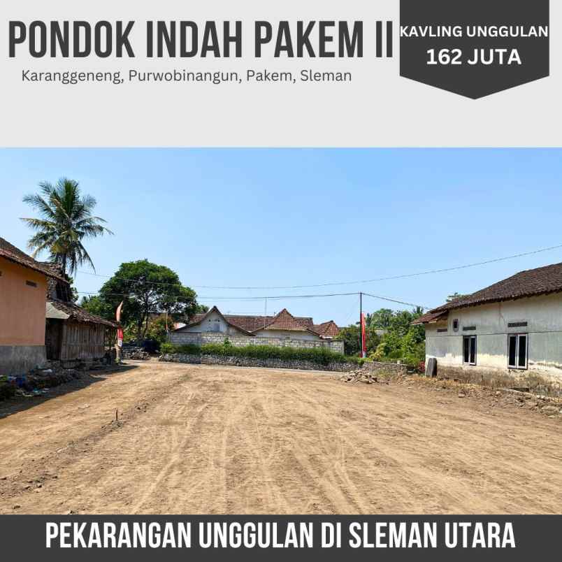 tanah pekarangan 162 juta di dekat jl palagan km 15