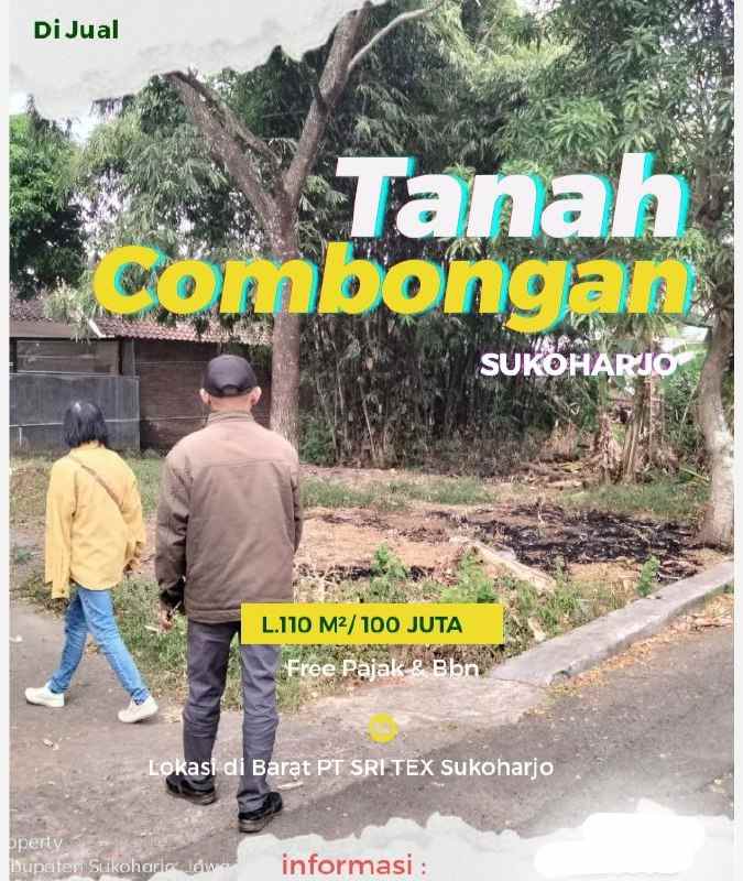 tanah pekarangan dekat ke pusat kota sukoharjo