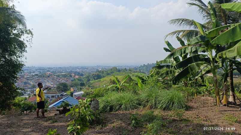 tanah view kota di kemiling luas 1000m akses aspal shm