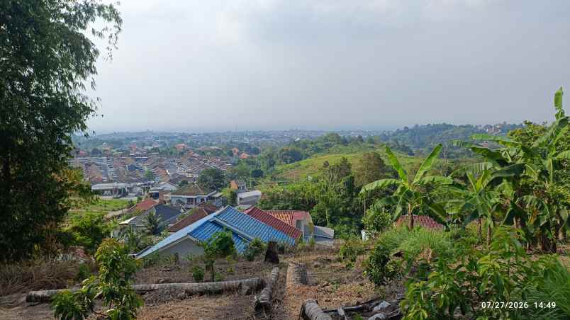 tanah view kota di kemiling luas 1000m akses aspal shm