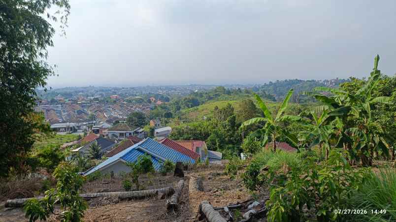 tanah view kota di kemiling luas 1000m akses aspal shm