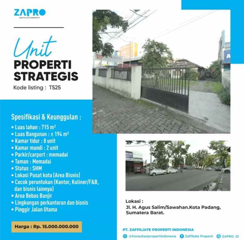 unit properti strategis padang