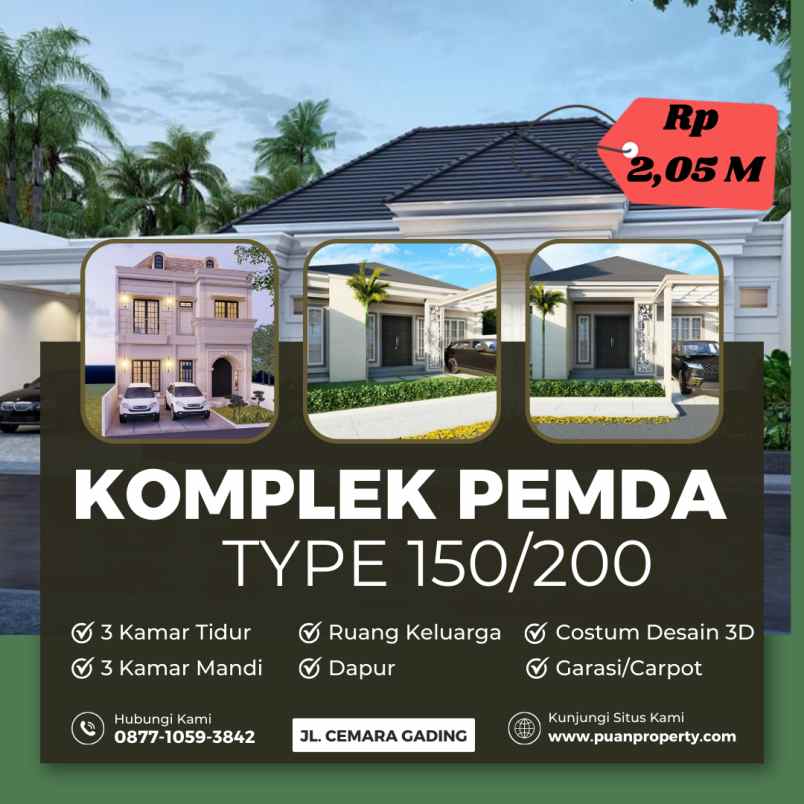 bangun rumah mewah komplek pemda pekanbaru riau