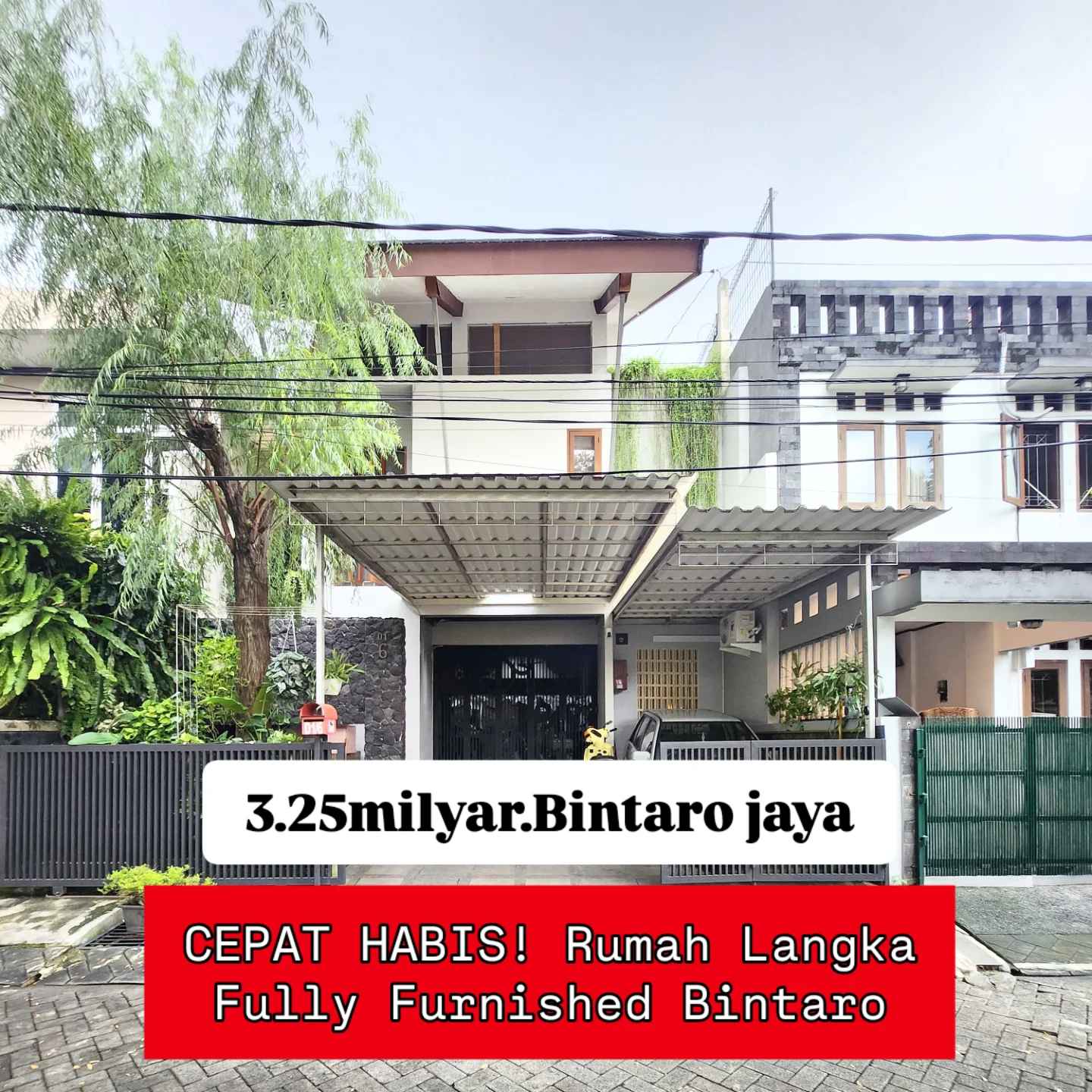 cepat habis rumah langka fully furnished bintaro