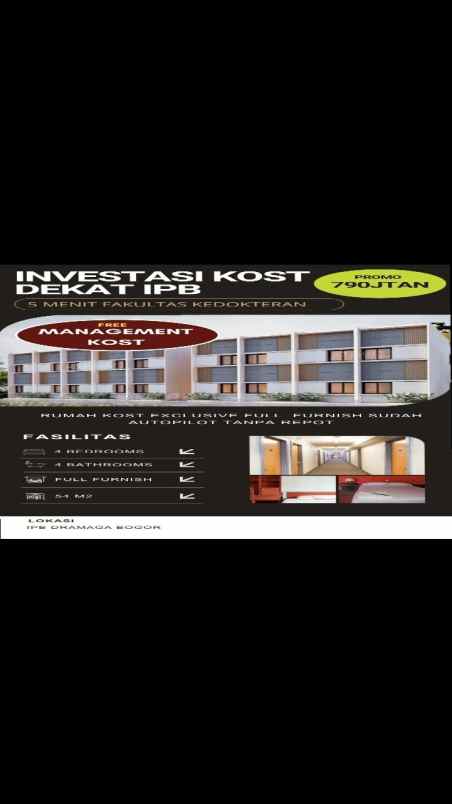 dijual kost dramaga bogor barat