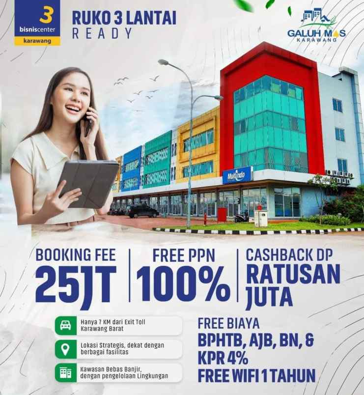 dijual ruko 3 lantai lokasi premium