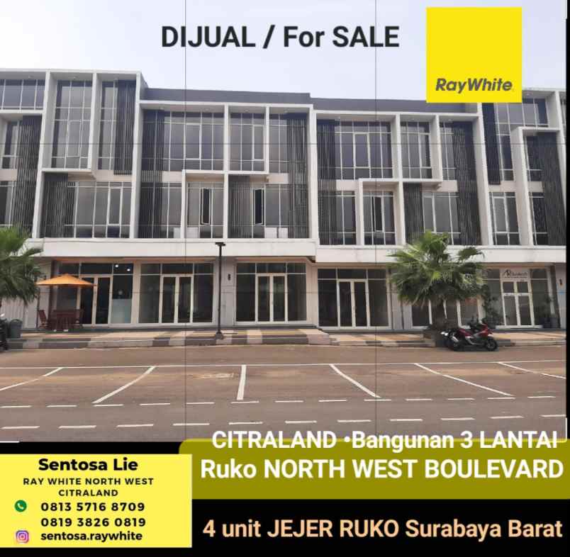 dijual ruko gudang kantor jalan north west boulevard