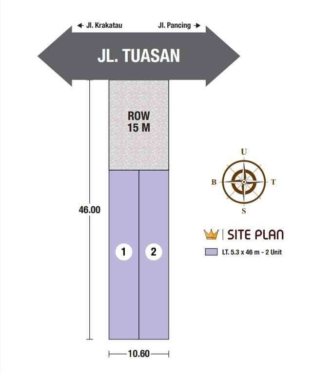 dijual ruko gudang kantor jalan tuasan krakatau