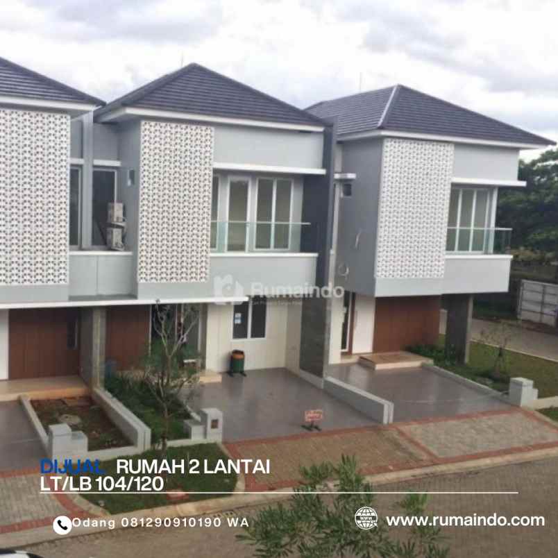 dijual rumah 2 lantai lt lb 104 120