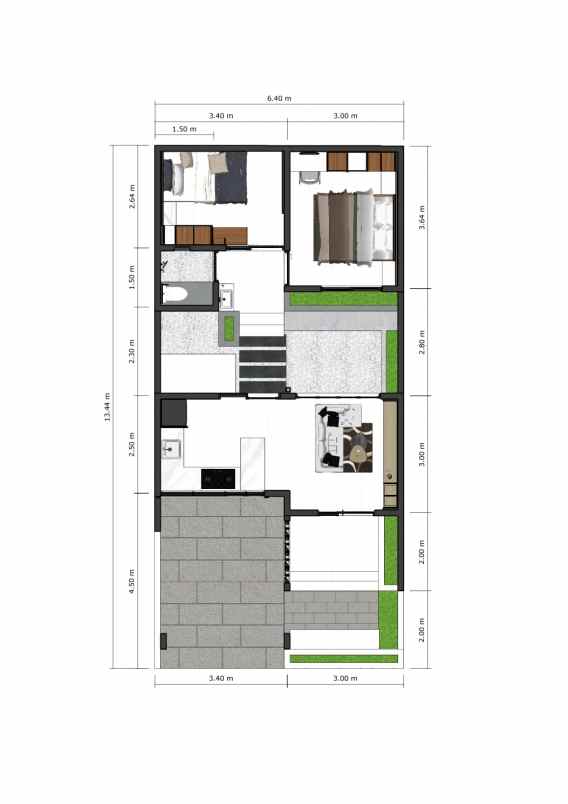 dijual rumah 6f44 339 jl utama pd kulon