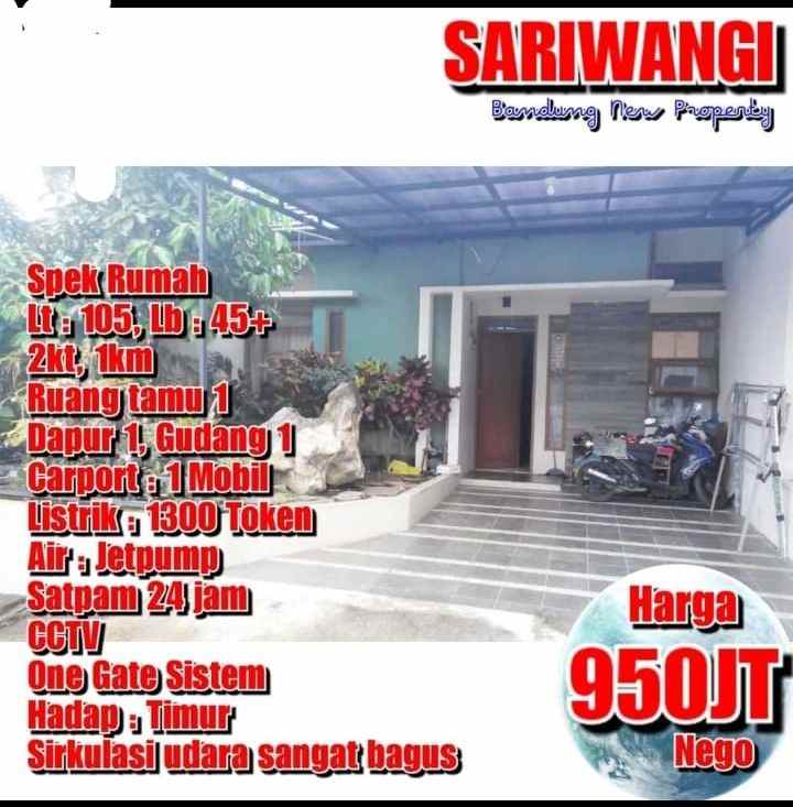 dijual rumah asri cantik di kompleks sariwangi