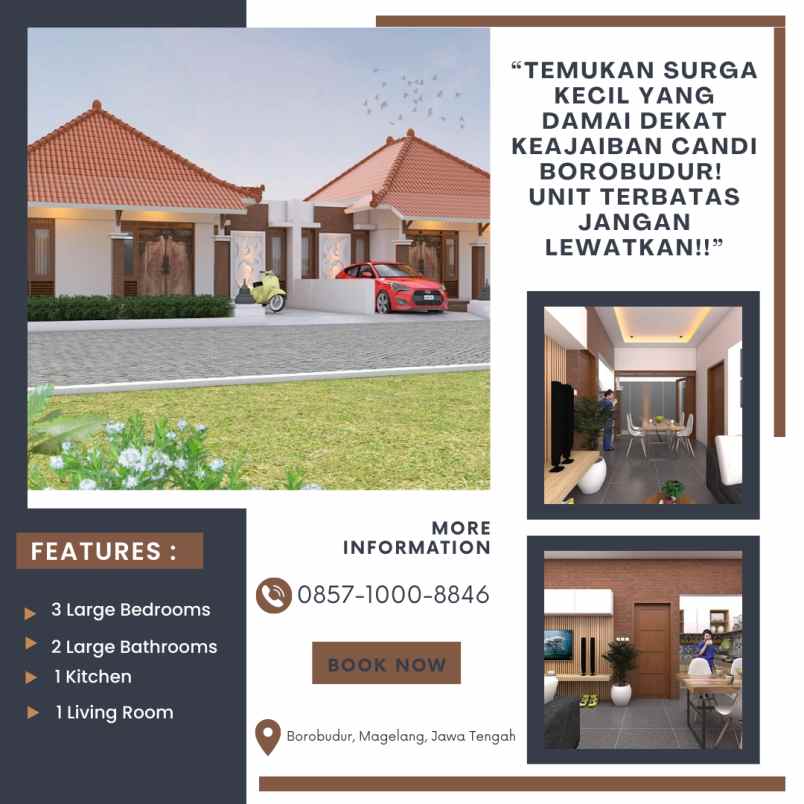 dijual rumah borobudur magelang jawa tengah