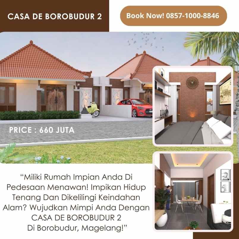 dijual rumah borobudur magelang jawa tengah