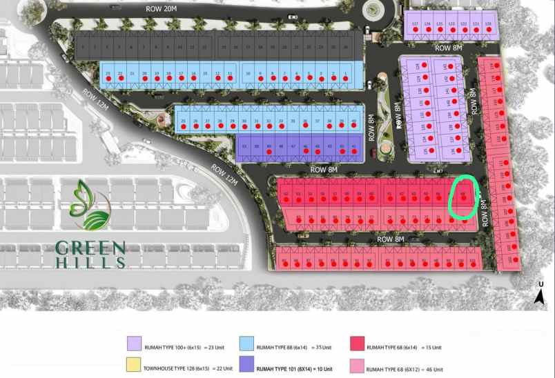 dijual rumah central hills cluster