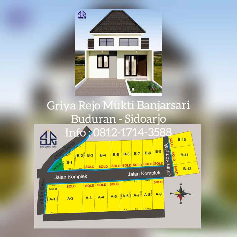 dijual rumah griya rejo mukti banjarsari