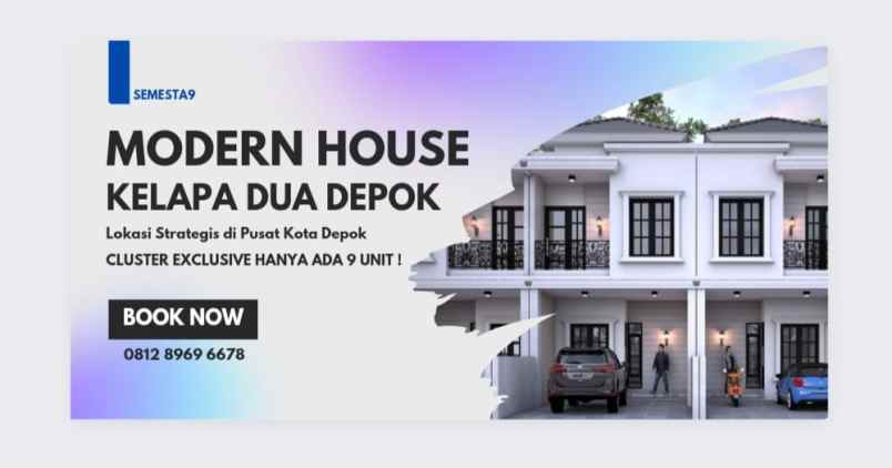 dijual rumah jalan kelapa dua rtm depok