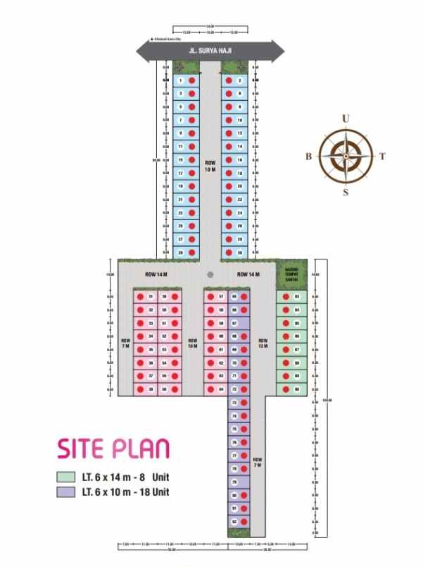 dijual rumah jalan surya haji dekat