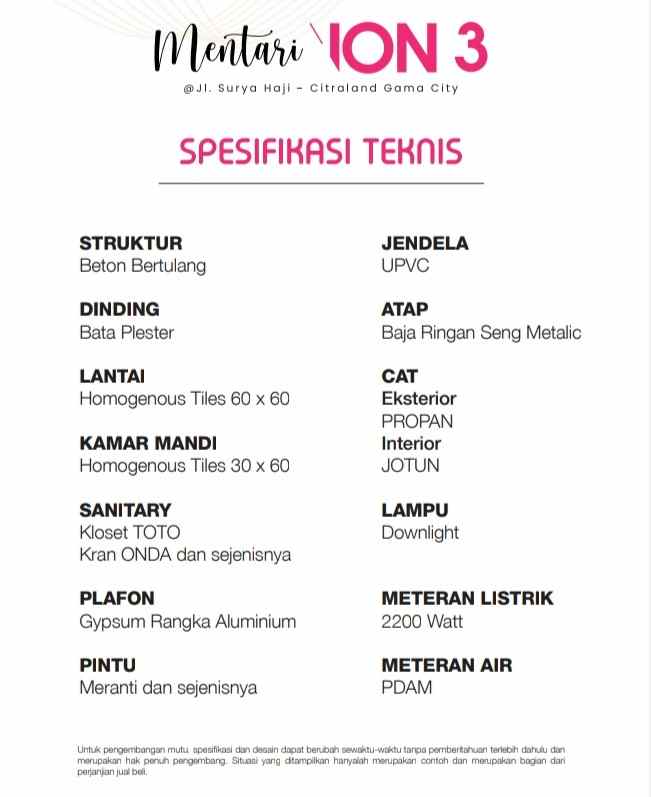 dijual rumah jalan surya haji dekat