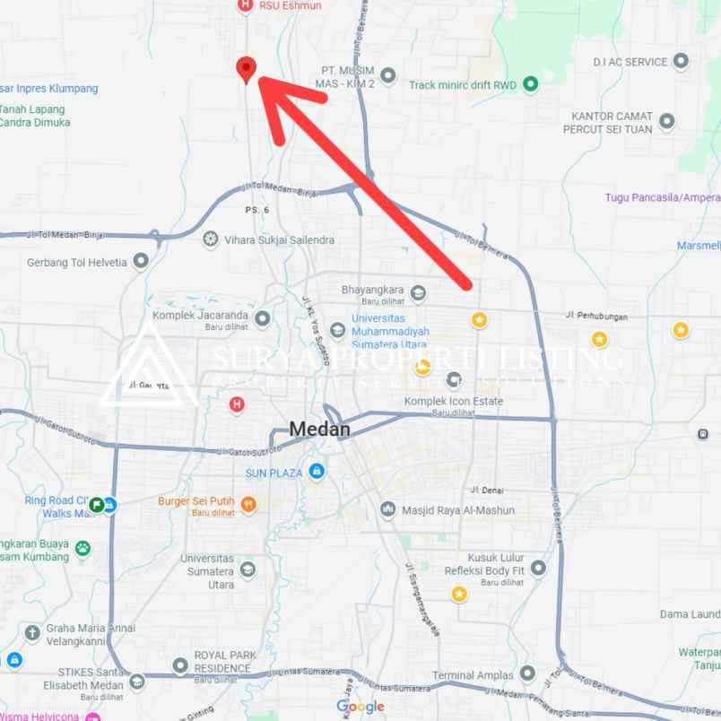 dijual rumah jalan veteran marelan raya