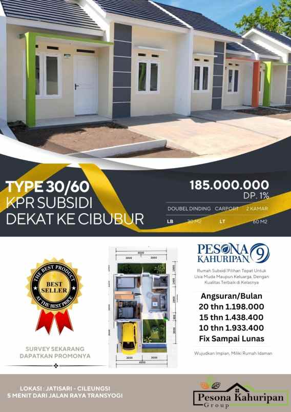 dijual rumah jl raya cibubur cileungsi