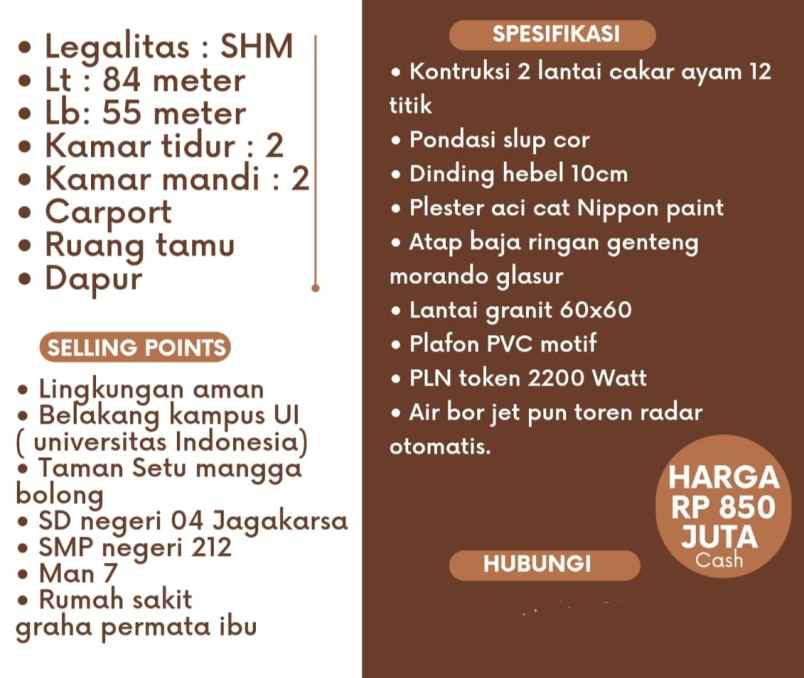 dijual rumah juragan sinda