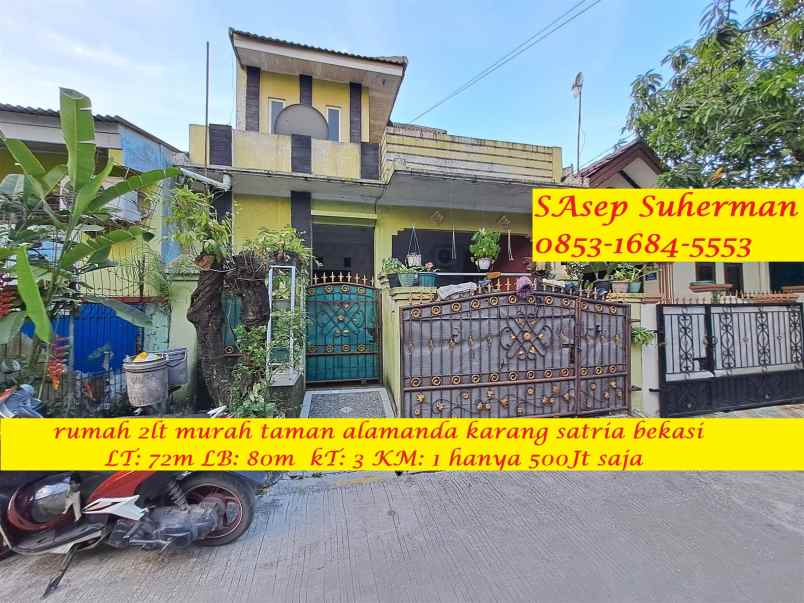 dijual rumah karang satri bekasi jawa barat