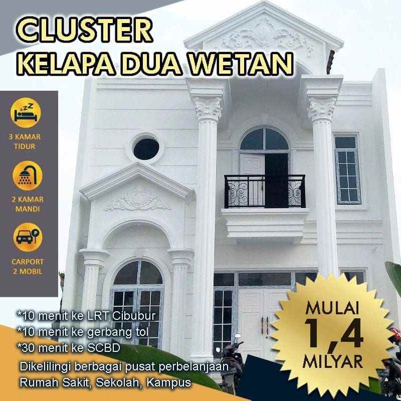 dijual rumah kelapa dua wetan ciracas