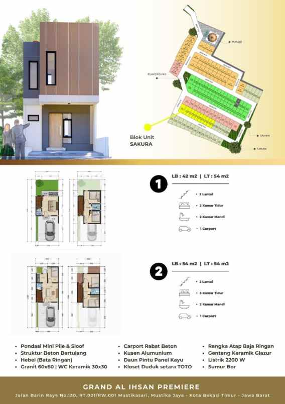 dijual rumah mustika jaya bekasi jawa barat