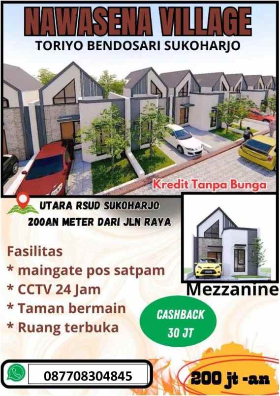 dijual rumah nawasena village free bea balik nama