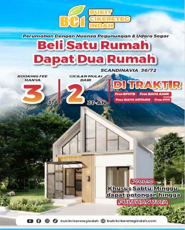 dijual rumah perumahan bukit cikereteg