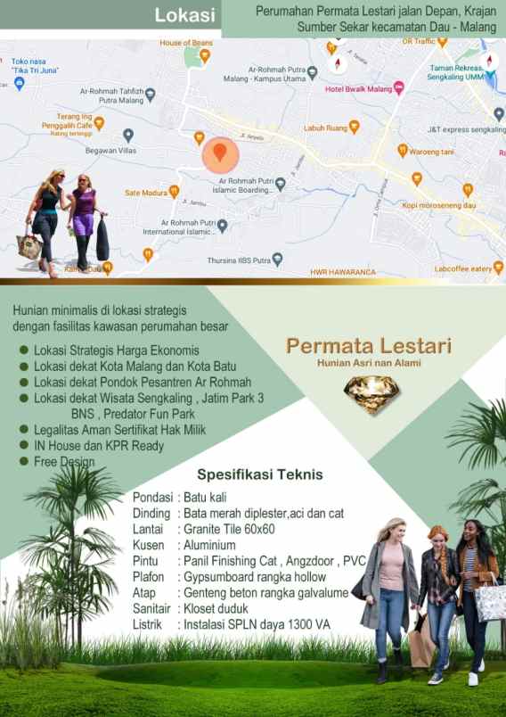 dijual rumah perumahan permata lestari