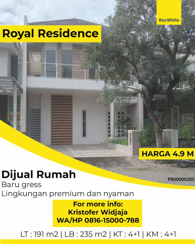 dijual rumah royal residence