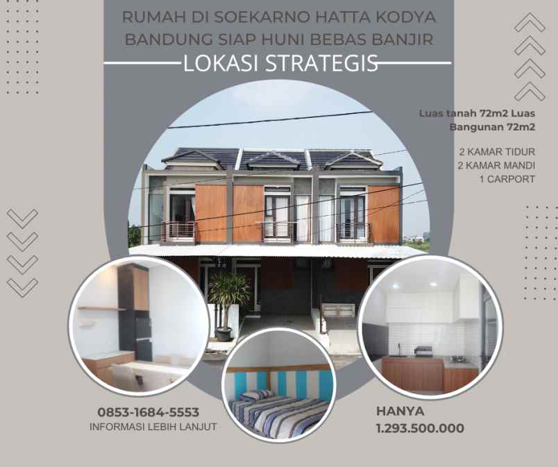 dijual rumah soekarno hatta kodya