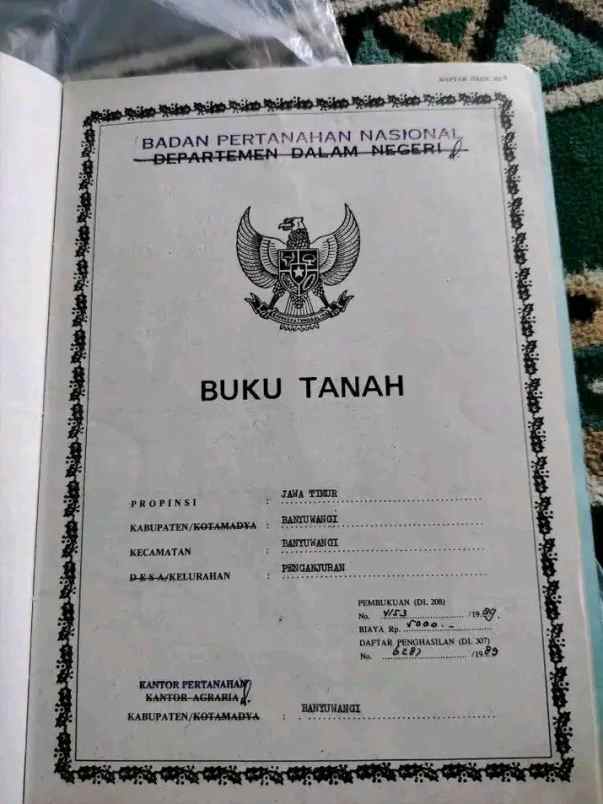 dijual rumah tanah banyiwangi