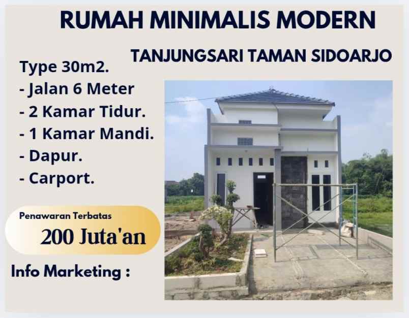 dijual rumah tanjungsari taman sidoarjo
