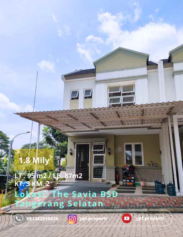 dijual rumah the savia bsd city